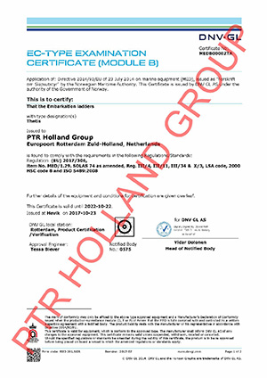 EC Type Examination Certificate (Module B) – Thetis Type - PTR Holland ...