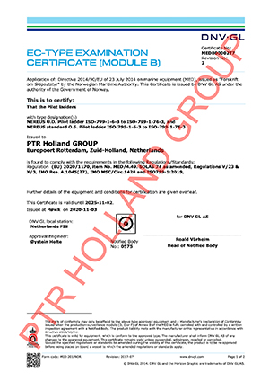 EC Type Examination Certificate (Module B) – Nereus Type - PTR Holland ...